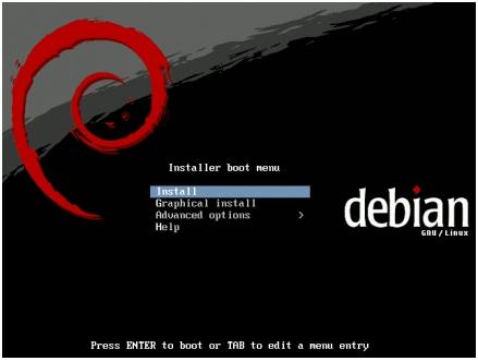 Tampilan Awal Instalasi Debian Lenny