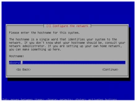 Masukkan hostname - Installasi Debian Lenny